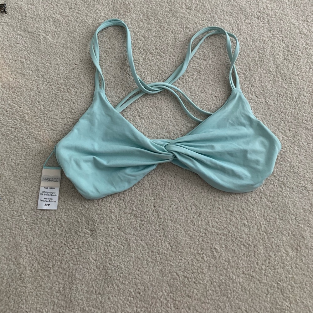 Lspace twist top light turquoise